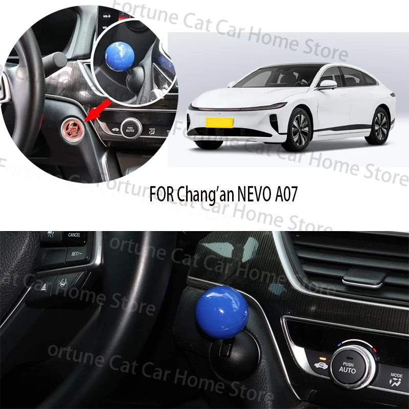 

FOR NEVO A07 car BUTTON START Modification of pull rod decorative ball All metal ball tie rod Circular