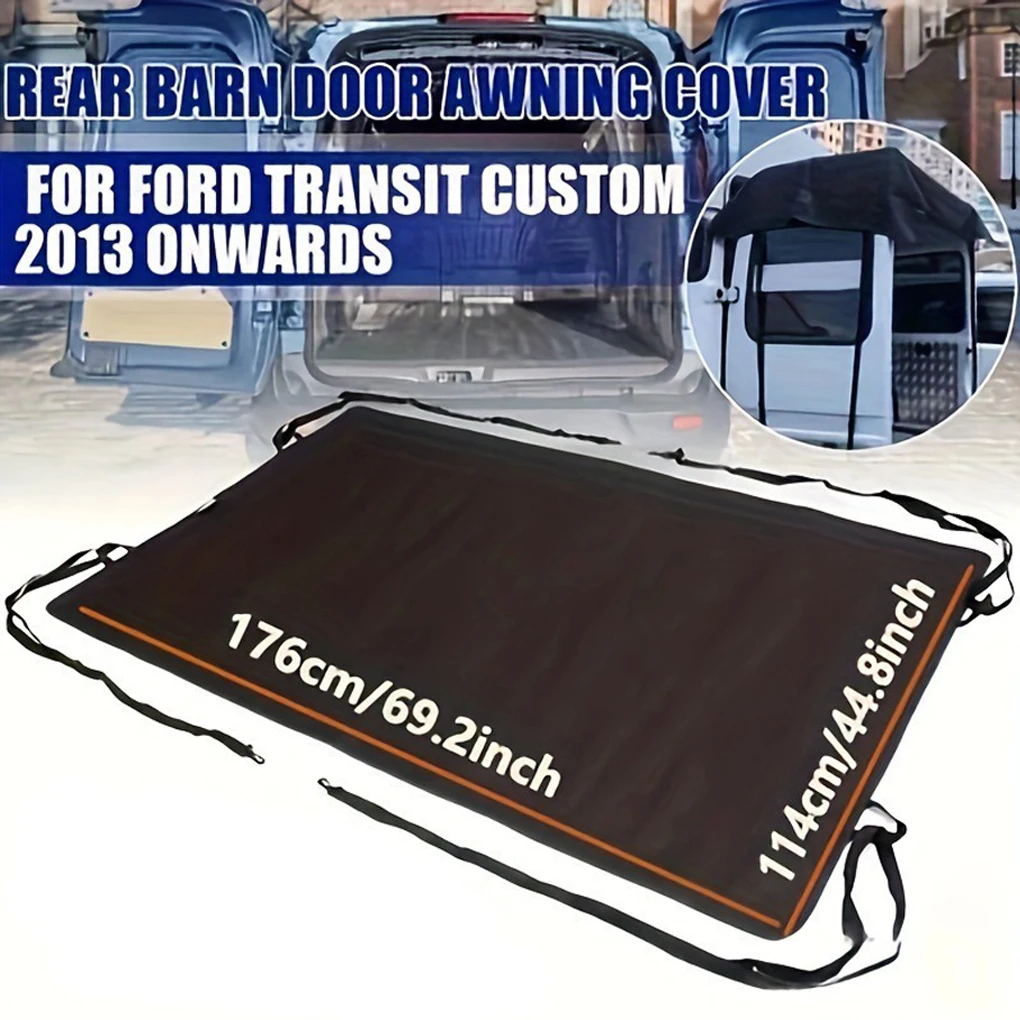 RV Rear Barn Door Awning Cover 420D Durable Waterproof Camping Tailgate Trailer RV Accessories Sunshade For Vauxhall Vivaro Van