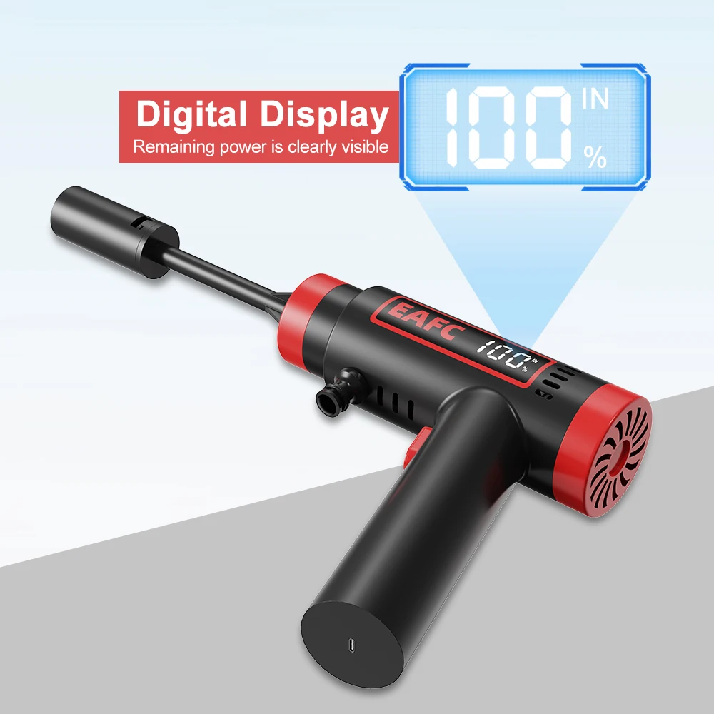 EAFC 60Bar 고압 자동차 세척기 무선 세척기 물총 도구 펌프 가정용 자동차용 리튬 충전식 내장