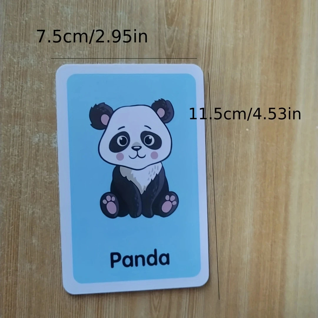 36 cards Children Animal Cognition Cards Double Side Learn English Flashcards For Montessori Baby Kids Early Educational Toys 3