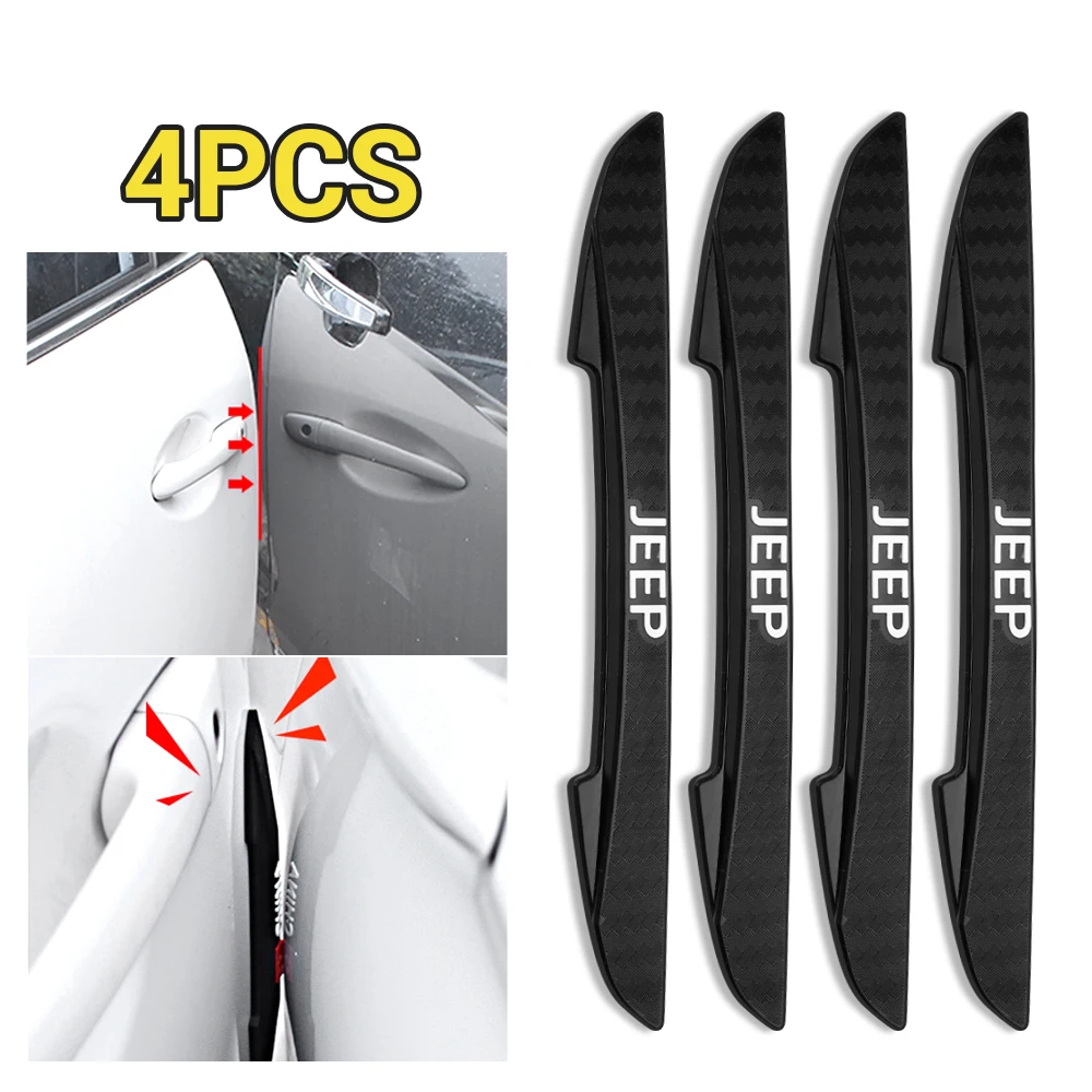 4Pcs 실리콘 자동차 스타일링 도어 에지 충돌 방지 가드 보호 스트립 지프 랭..