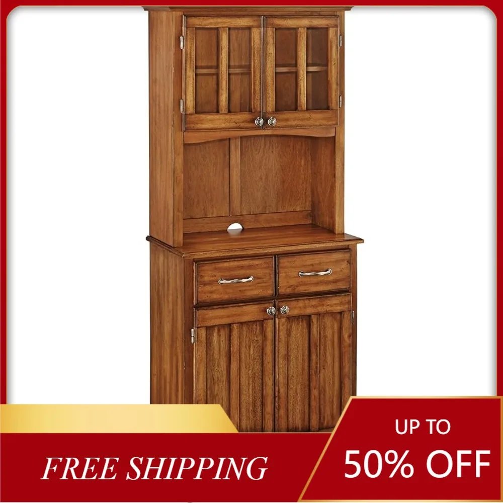 

NEW Home & Kitchen›Furniture Buffet of Buffet Cottage Oak with Wood Top with Hutch by Home Styles US