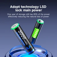 CITYORK 1.5V AA Li ion Rechargeable Battery 3000mWh 1.5 V AA Lithium ion Rechargeable Batteries With1.5V AA AAA Battery Charger 6