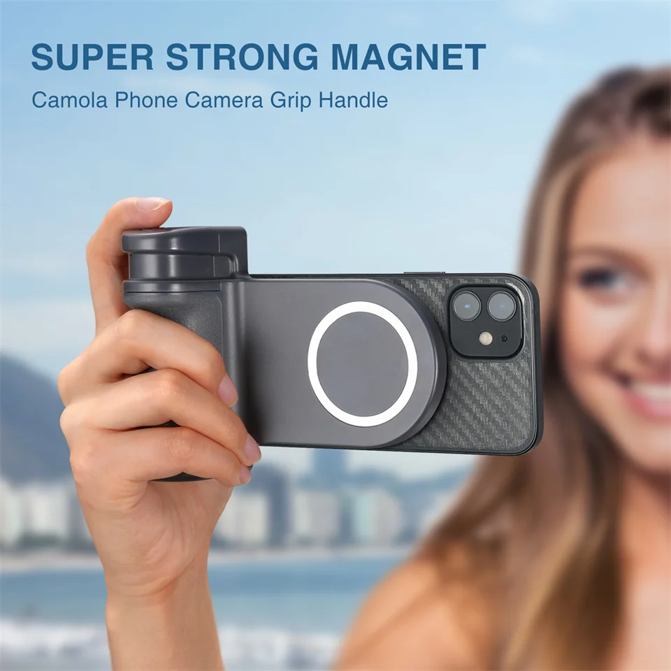 마그네틱 CapGrip Magsafe 전화 그립 카메라 전화 홀더 iPhone Android 용 Bluetooth 원격 1/4 나사가있는 핸드 헬드 Selfie 부스터 마그네틱 CapGrip Magsafe 전화 그립 카메라 전화 홀더 iPhone Android 용 Bluetooth 원격 1/4 나사가있는 핸드 헬드 Selfie 부스터