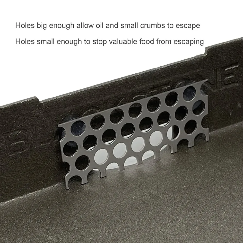 

Food mesh Screen Blocks Food from Falling into Rear Grease Trap Cup Tray & Is Compatible with All Griddle Accessories