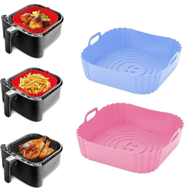 Premium Non-Stick Silicone Baking Pan - Reusable Food-Grade Square Oven Tray Mat