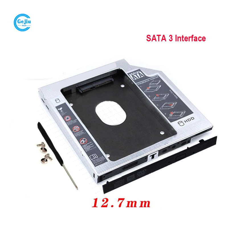 

High Speed Sata 3SSD HHD Hard Drive Caddy Tray Bracket 12.7mm for Lenovo Y430 Y450 Y460 Y470 Y471