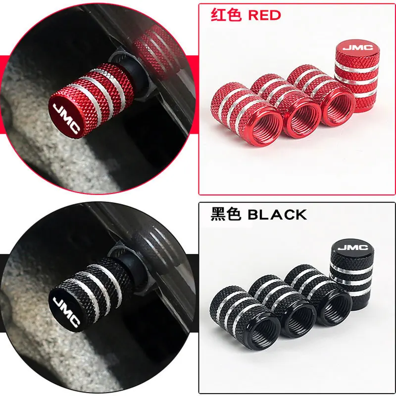 Car Tire Valve badge laser printing Wheel Valve Cap Auto Tyre Stem Cover for Vehicles Styling For JMC VIgus 5 Pickup Territorial