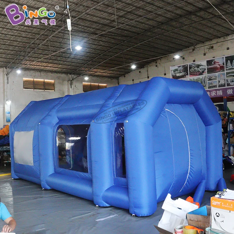 3.6X2.9X2.5 Meters Blue Inflatable Spray Paint Booth Tent For Outdoor 2