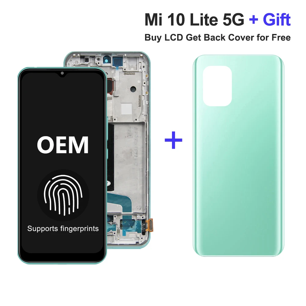 Schermo LCD Originale Xiaomi Mi 10 Lite 5G - Grigio - Nuovo