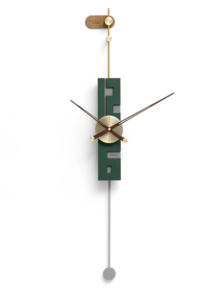 Large Pure Copper slim Pendulum Wall Clock