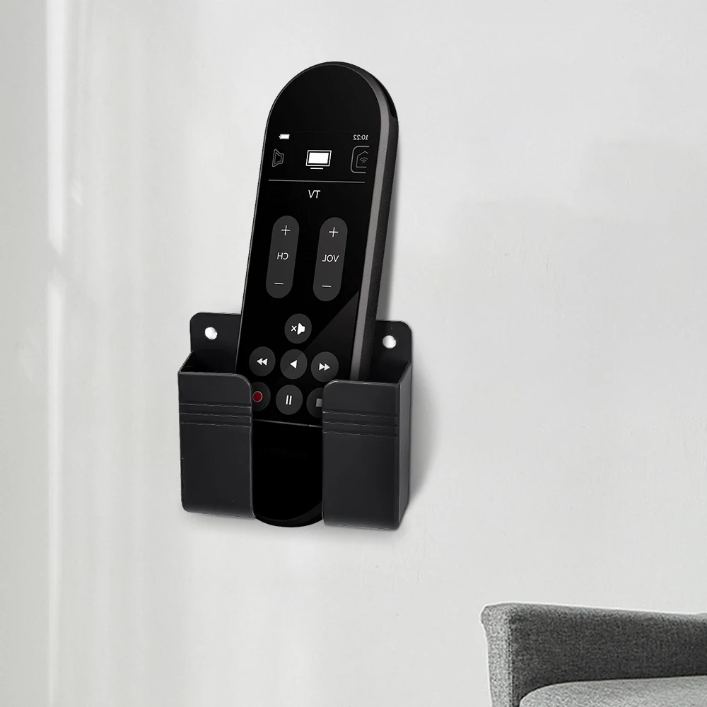 4 stücke Wand Halterung Telefon Halter Schwarz Weiß Schlag Kostenloser Wand Handy Halterung Ladestation Faul Klebrige Fernbedienung Lagerung box – Detail 6