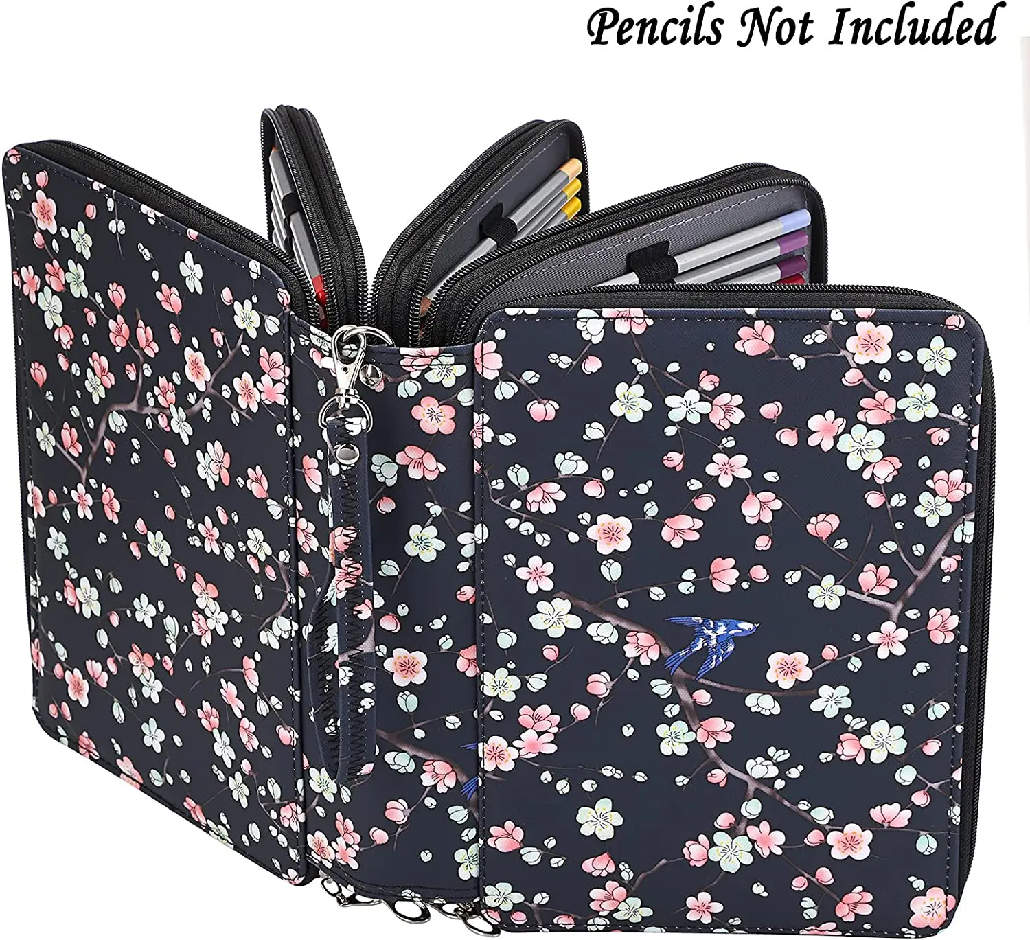New Pencil Case 200 Slots Pencil Holder Pen Bag Large Capacity Pencil  Organizer Colored Pencil Box with Printing Pattern Flower - AliExpress
