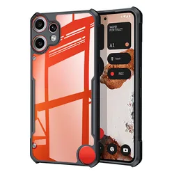 Custodia per telefono trasparente antishock con protezione ad airbag e copertura in PC duro + TPU