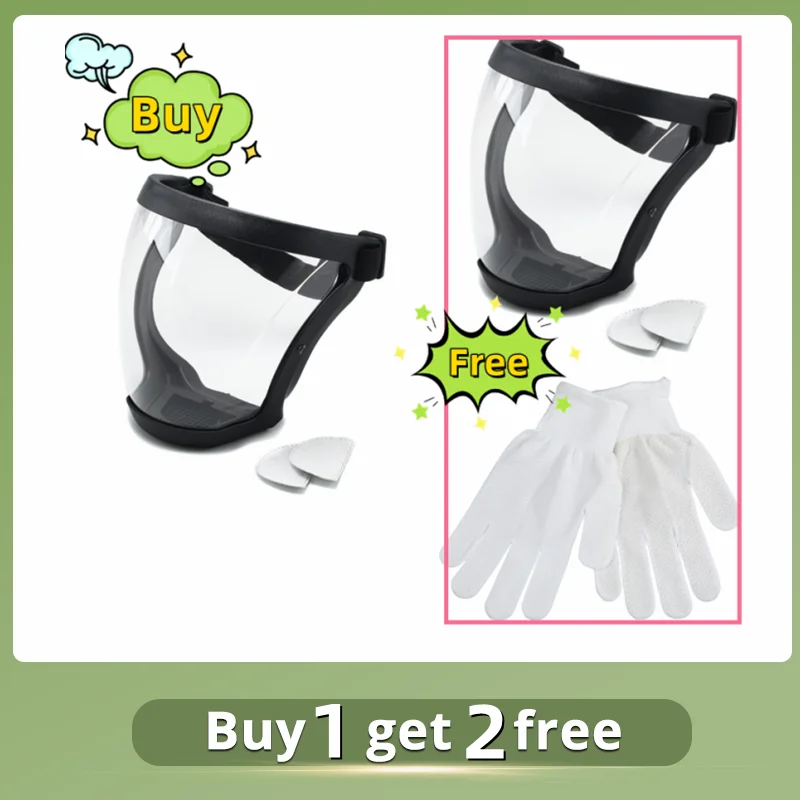 

Защитная маска на все лицо, прозрачная защитная маска с защитой от брызг