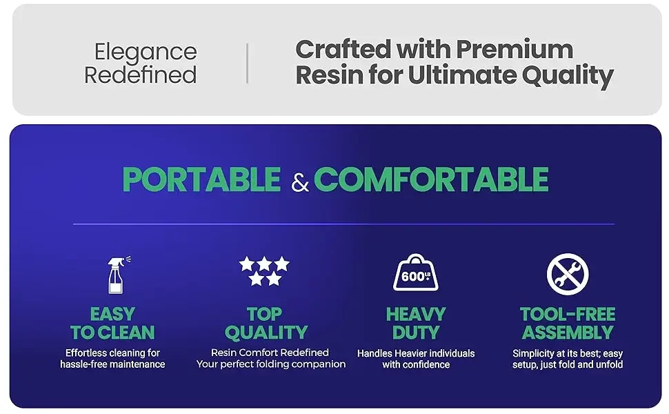 Description Picture 4 of item4 Pack White Resin Stackable Folding Chairs - Comfortable White Foldable Chair - Folding Chairs with Padded Seats-Indoor/Outdoor