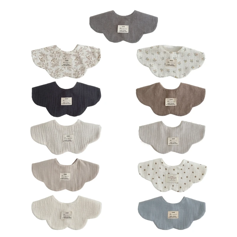 

Rotate Cotton Baby Bibs Newborn Muslin Bibs Double Sided for Teething & Drooling for Unisex Boys Girls Lightweight Bibs