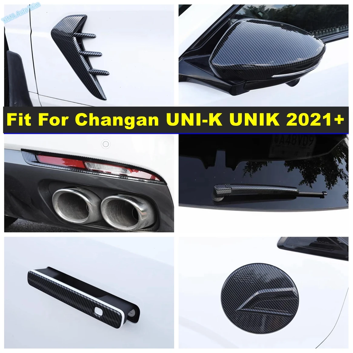 

Front Fog Lights / Rear Window Wiper / Oil Gas Tank Cap Cover Trim For Changan UNI-K UNIK 2021 - 2023 Car Exterior Accessories