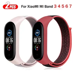 Durable Nylon Sport Loop Wristband Bracelet Strap (Pink and Black Red)