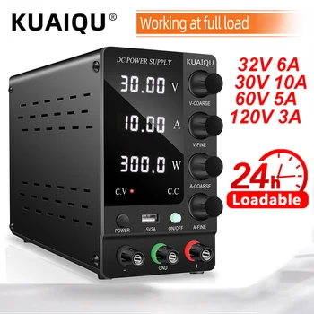 KUAIQU DC ห้องปฏิบัติการแหล่งจ่ายไฟ 30V 60V 120V แรงดันไฟฟ้า Bench Switching Power Supply ที่ตั้งไว้ล่วงหน้า Current ON/OFF 1