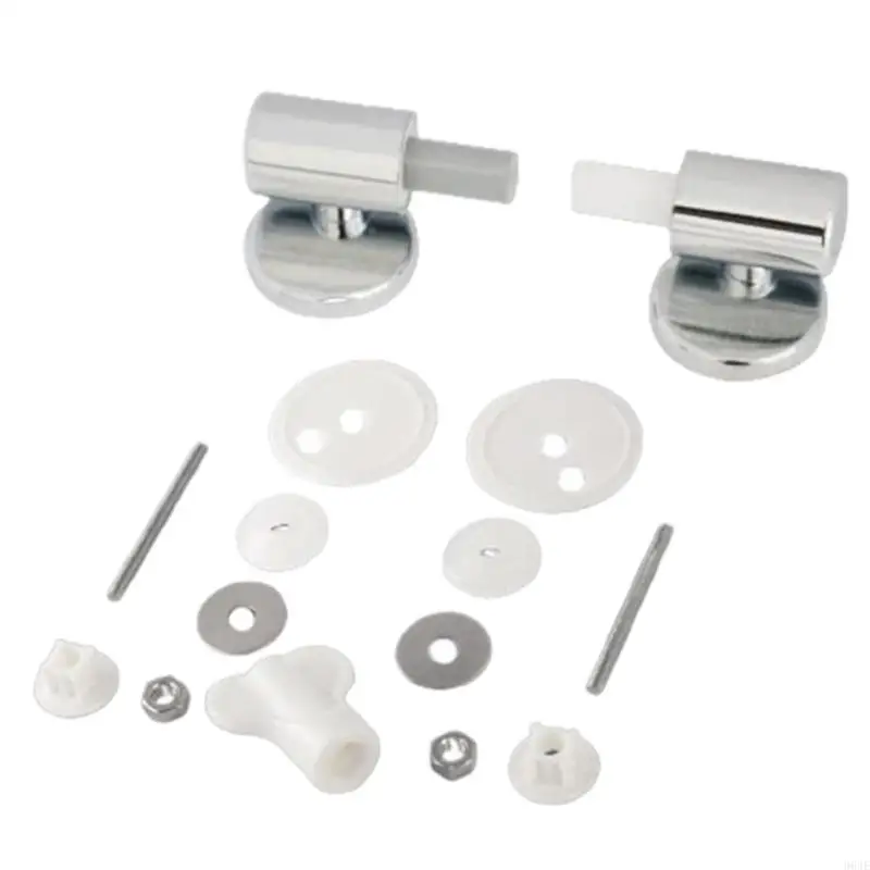 964E Slow Close Toilet Seats Hinges Replacement Set Soft Landing Toilet Component Seats Hinges for Home or Commercial Use