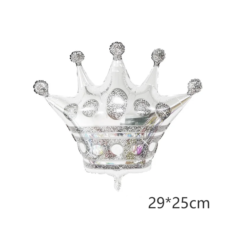 Elegant Crown Foil Balloons - Rose Gold, Silver, Pink, and Blue Party Decorations