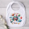 Personalised Baby Bibs Custom Dinosaur Unicorn with Name Boys Girls Cotton Bib Newborn Saliva Towel Cute Bib Infant Shower Gift 5