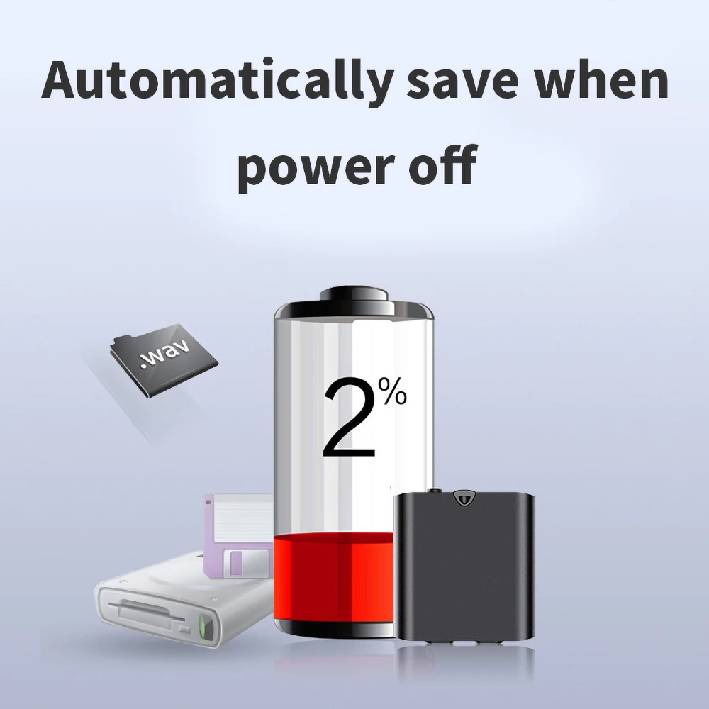 fonctionnalités de l'enregistreur audio