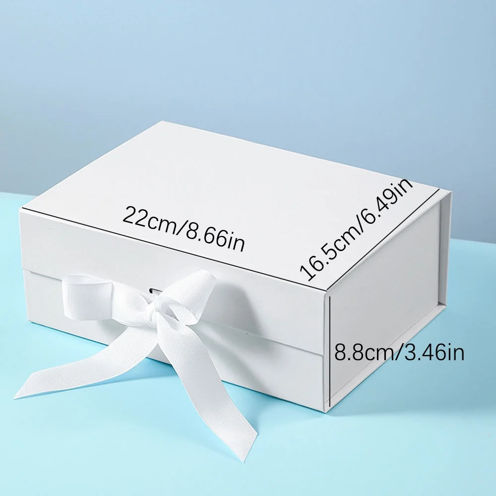 Customized Personalized Magnetic Flip Folding Ribbon Gift Box, Luxury Collapsible Cardb... - SKU MFFB1102 - UGI Packaging