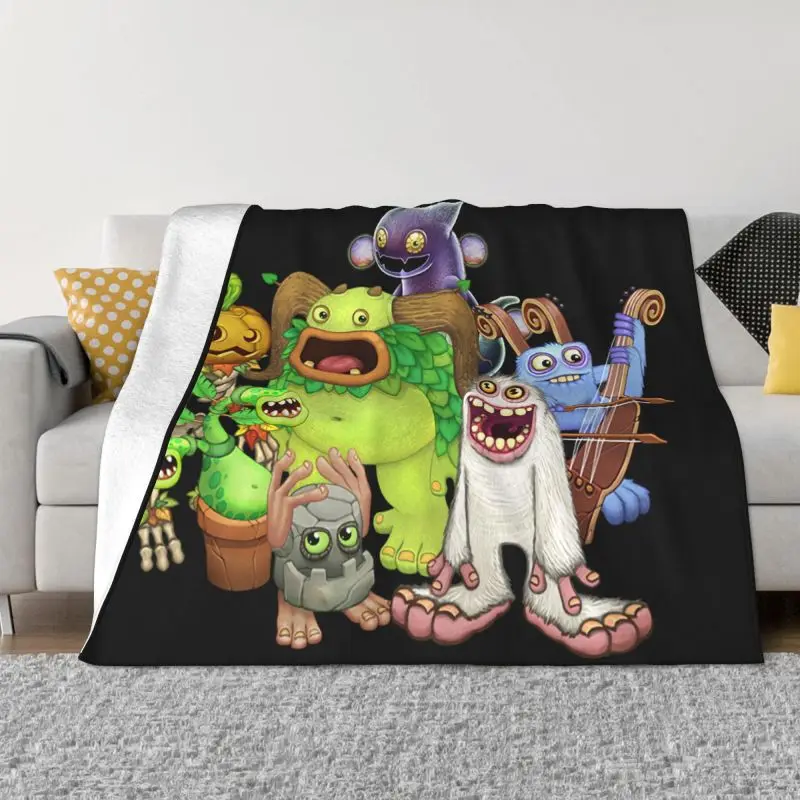 

My Singing Monsters Video Game Blankets Warm Flannel Throw Blanket for Bedding Couch Bedspread 1