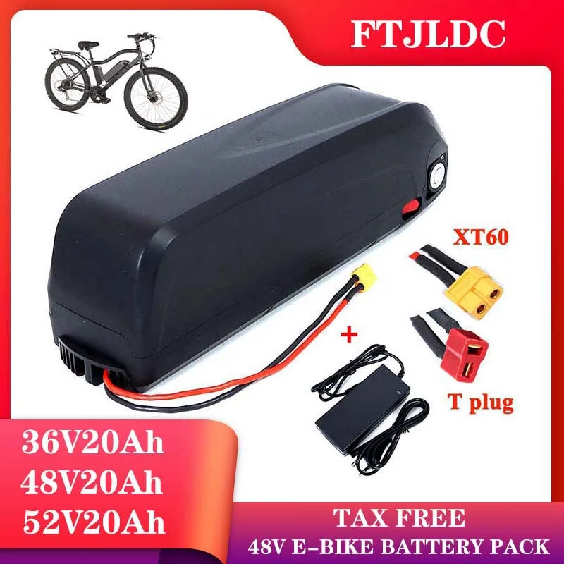 

NEW 48V20Ah 36V20Ah 52V20Ah ebike Battery Hailong battery with USB built-in BMS 350W-1000W 10S 13S 14S 18650 battery duty free