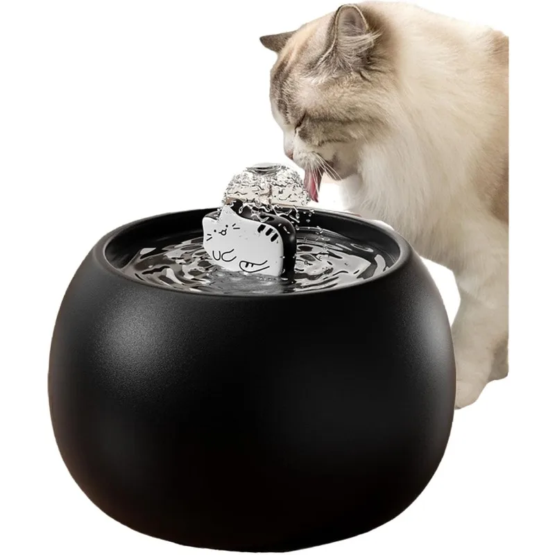 1L/1.5L Ceramic Cat Water Fountain Automatic Pet Water Dispenser Bowl with silent pump 1 filter distributeur automatique chat - high-quality product