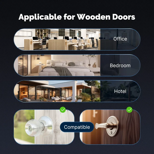 MOES-Smart Fingerprint Door Handle Lock com Bluetooth, senha eletrônica, APP Desbloqueio Remoto, Hotel, Apartamento, Escritório, Casa de Aluguel, Tuya 5