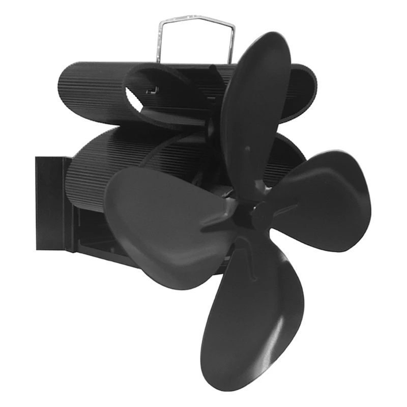 

Heat Powered Stove Fan 4-Blade Silent Operation Practical Burning Stove Fan