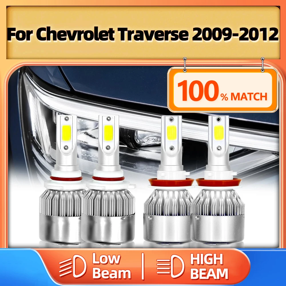 

H11 9005 HB3 Автомобильные фары, лампы Turbo CSP, светодиодные лампы 240 Вт, 2009 лм, автомобильные лампы для Chevrolet 2010 2011 2012