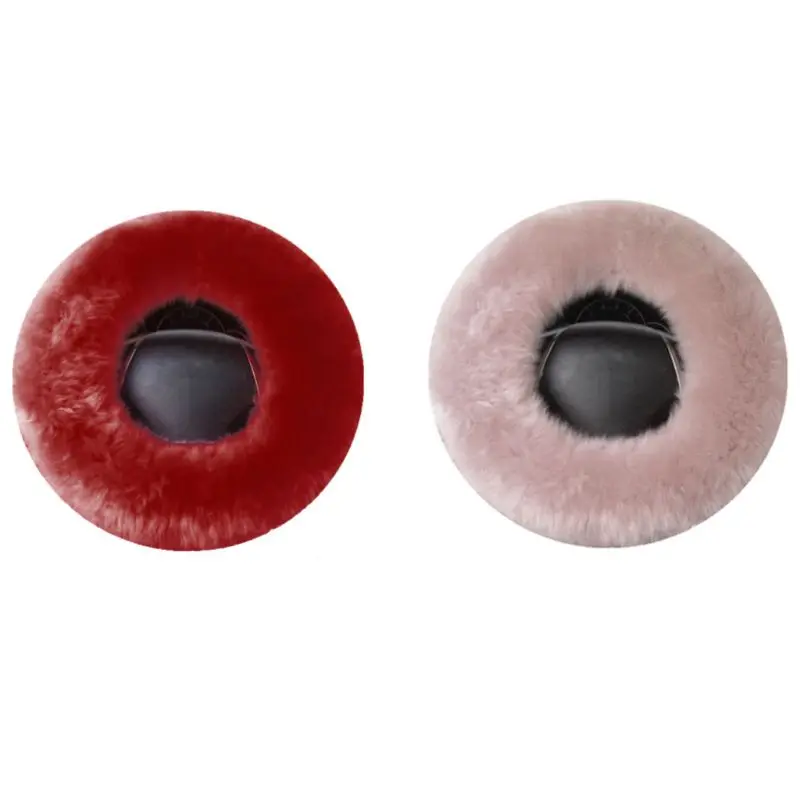 

Fur Wool Furry Steering Wheel Cover Universal Car Hand Brake Gear Cover Best Gift for Women Girl Ladies 3pcs