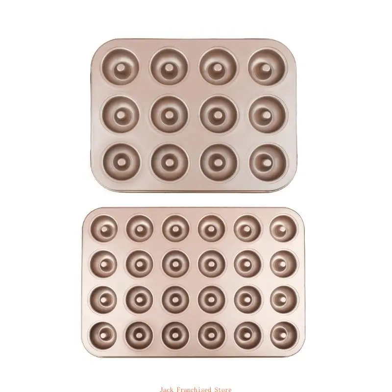 

12/24 Cavity Cake Pans Non-Stick Mini Baking Pans Mini Carbon Steel Cake Mold Doughnuts Biscuit Cake Baking Tray
