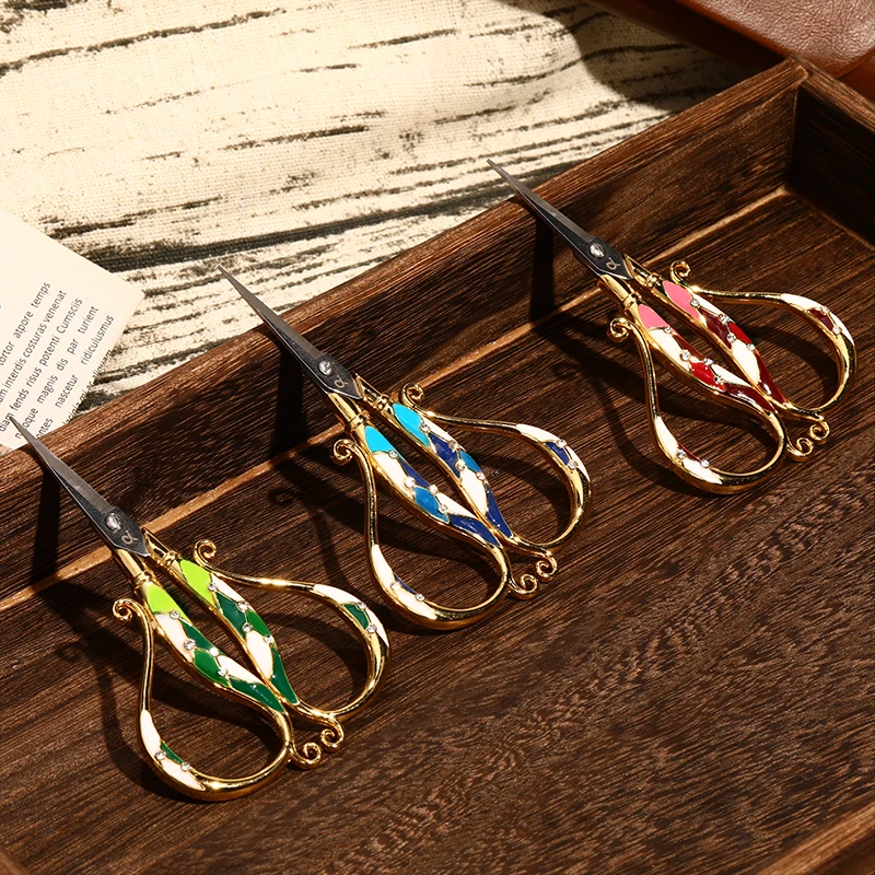 European Style Tailor Scissors Sewing Needlework Craft Vintage Embroidery Scissors Fabric Sewing Cutting Shears