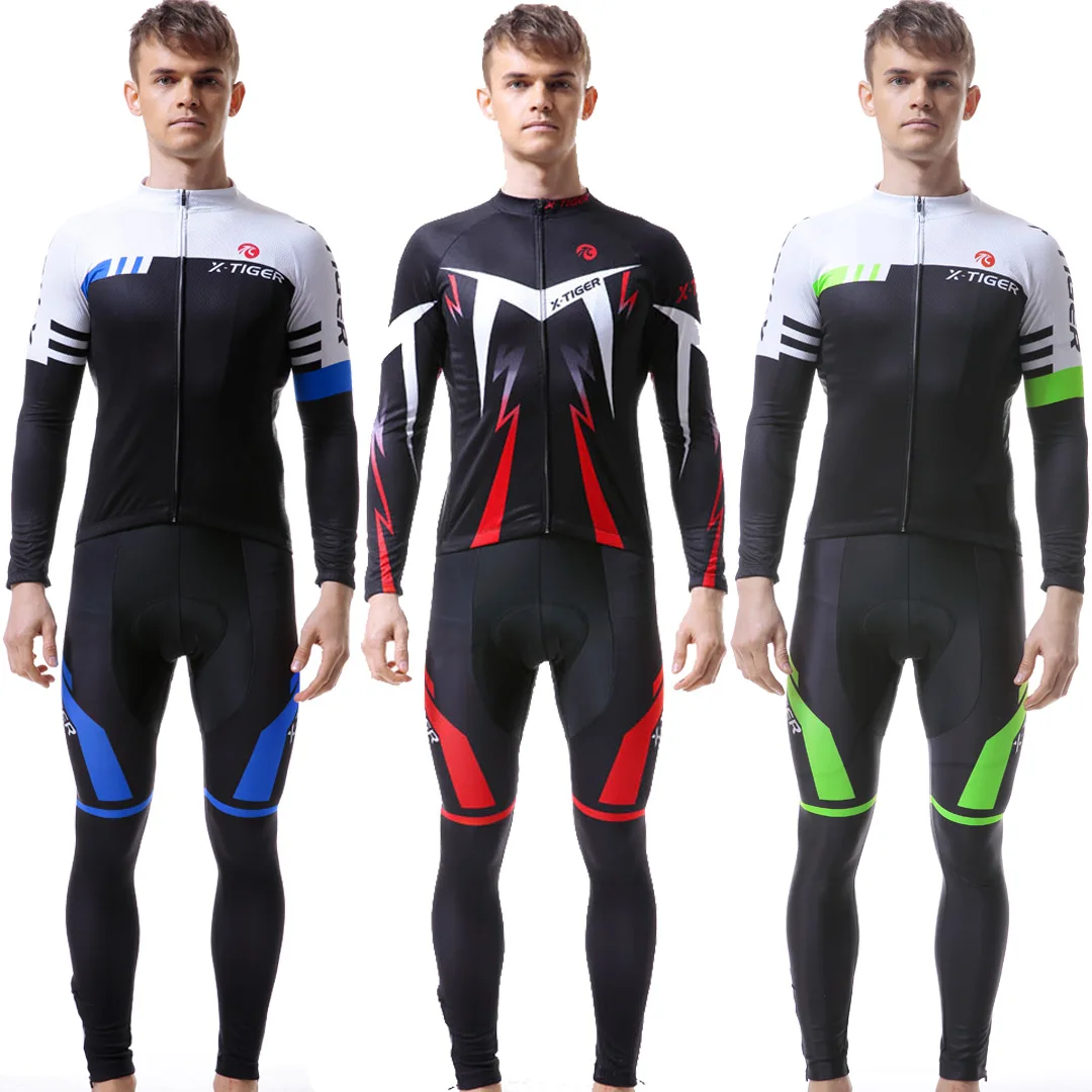 X-Tiger Long Sleeve Cycling Jersey Set Summer MTB Bike Wear Cycling Clothes Bicycle Clothing Ropa Maillot Ciclismo Cycling Set