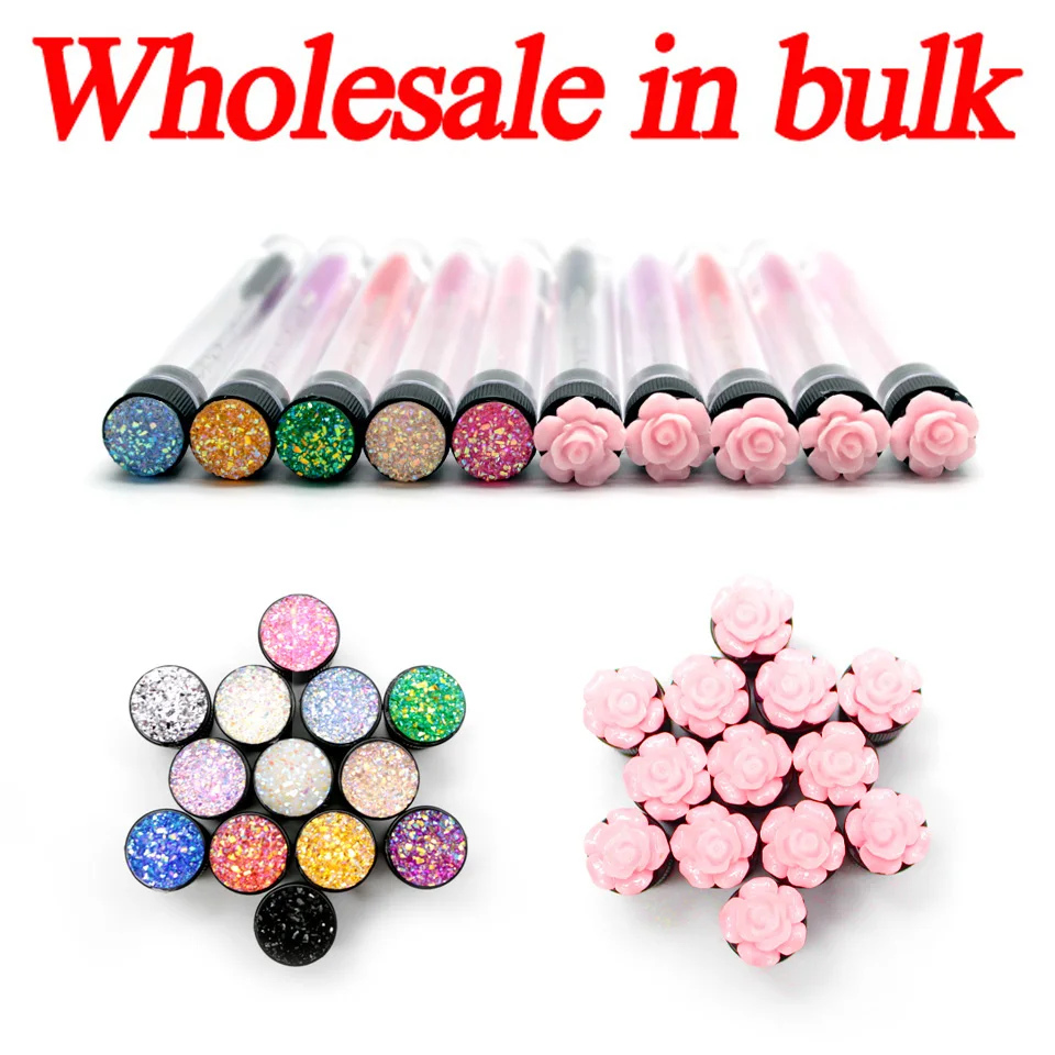 50pcs Reusable Eyebrow Brush Tube Disposable Eyelash Brush Replaceable