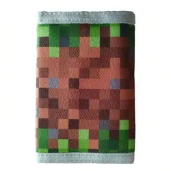 Compact Canvas Trifold Wallet with Sticker and Zipper Pocket (MULTI)