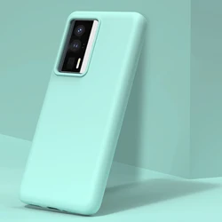 Shockproof Liquid Silicone Case with Slim Soft Skin Touch Protection and Retail Packaging for Redmi K50 (Ice Blue)