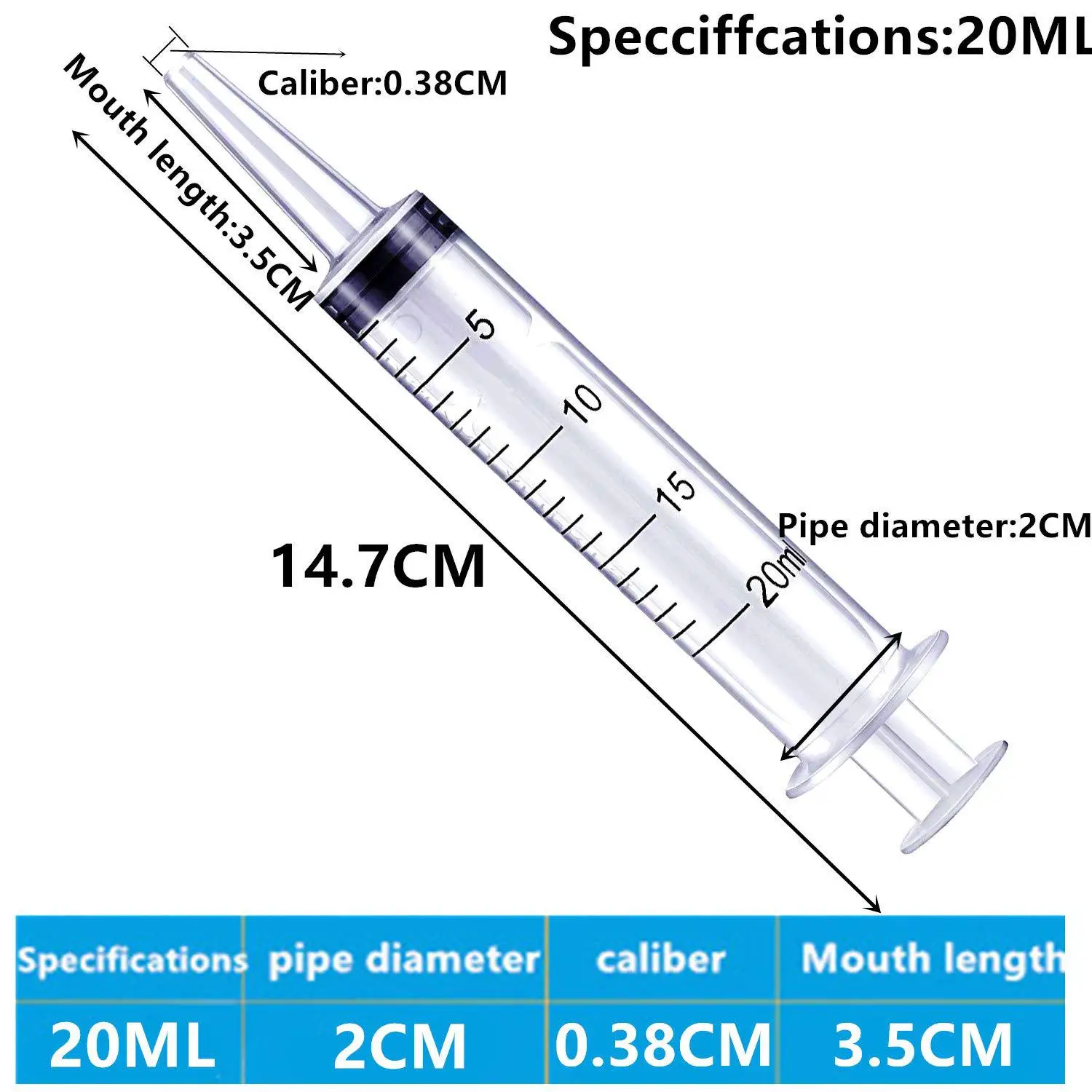 20ml Plastic Syringe For Lipgloss Diy Dispensing Filling Measuring Lip Gloss Making Mixing Tool Reusable 10/20/30pcs