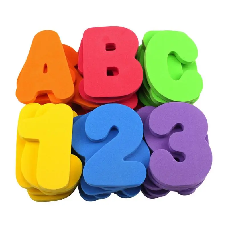 Bathtub Bathroom Education Learning Toys Foam Letters Alphanumeric Total  Bubble Stickers Children's Puzzle DIY Toy Set 36Pcs New - AliExpress