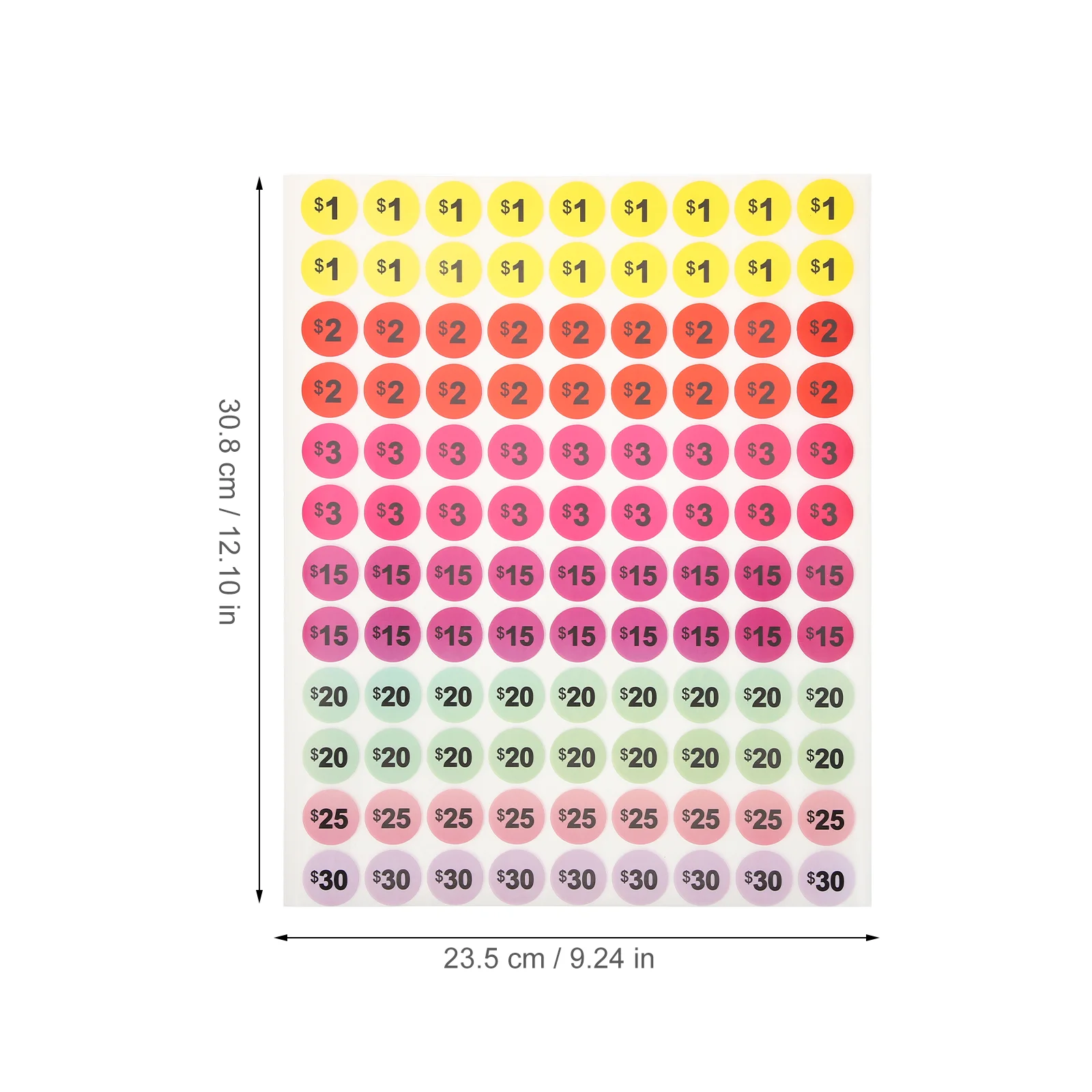 

30 Sheets Pricing Label Label Label Stickers Sale Price Yard Labels Number Garage Market Paper Dot
