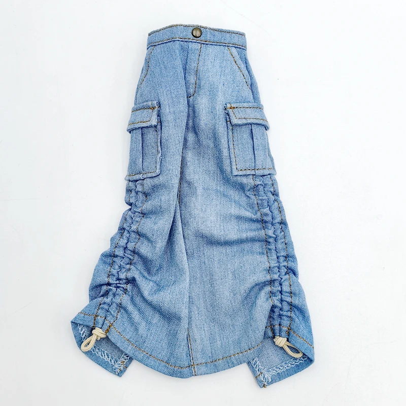 For Blythe Doll Jeans Coat for Ob24 Ob22 Azone Dolls Clothes Denim Jacket