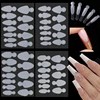 12Pcs/sheet Reused Soft silicone Pad French Line Nal Forma Dual Sticker Poly Nail Gel Duet System Dual Form for French Manicure 1