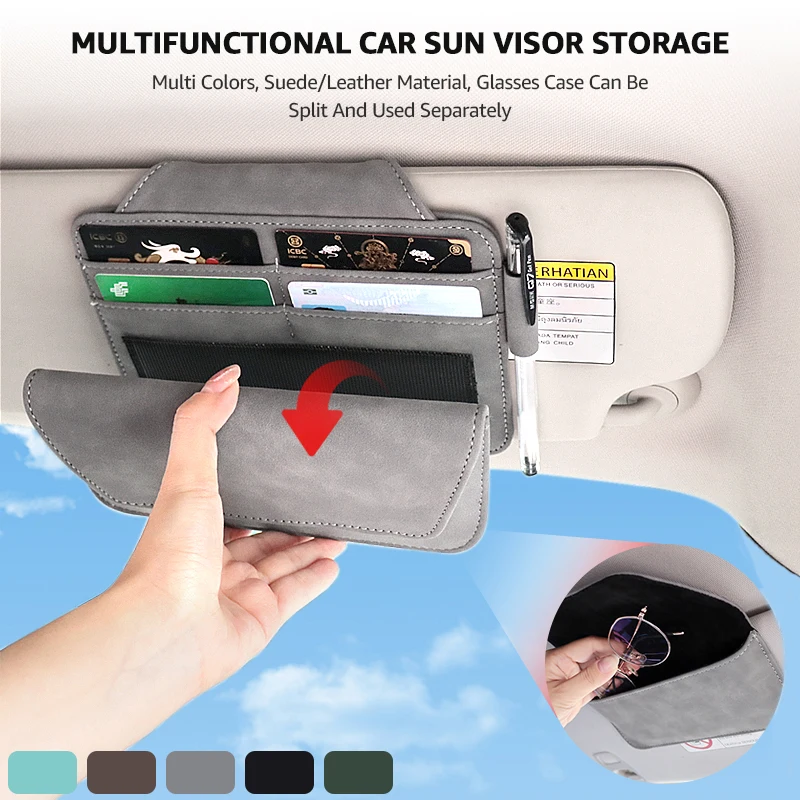 MultifunctionalCarSunVisorCardHolderSunglassesHolderForCar