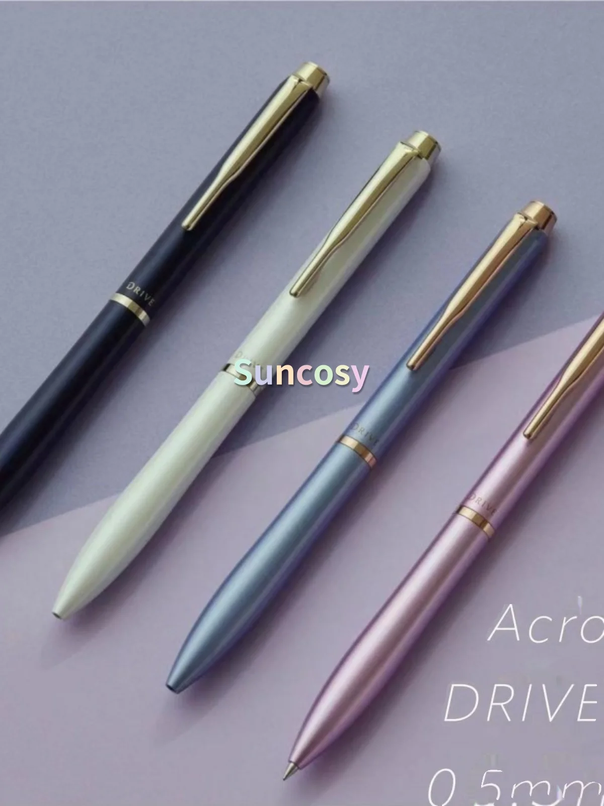 筆記具 PILOT ACRODRIVE Limited-Edition GRAY PILOT Acro Drive Ballpoint Pen,Black Ink,Non-slip Grip for