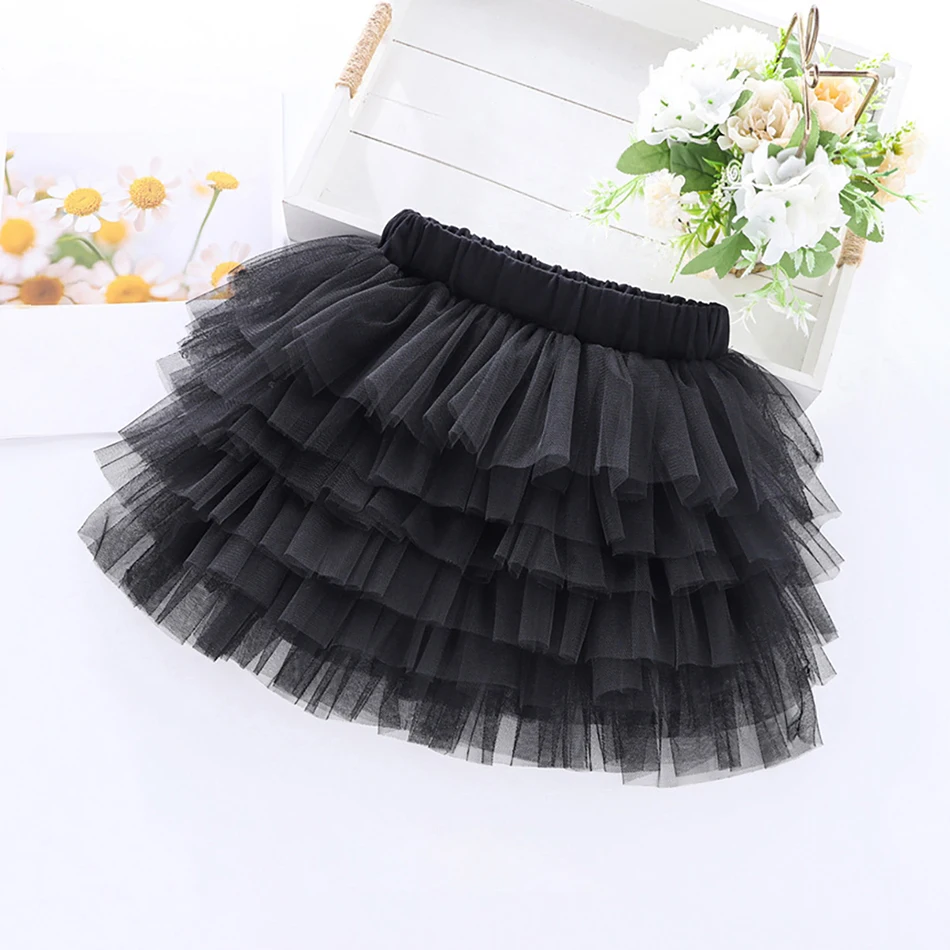 6-Layer Tulle Skirt Girls Twirl-Friendly Elastic Waist Breathable Summer Design for Playdates Birthday Party Toddler to Preteen children skirts